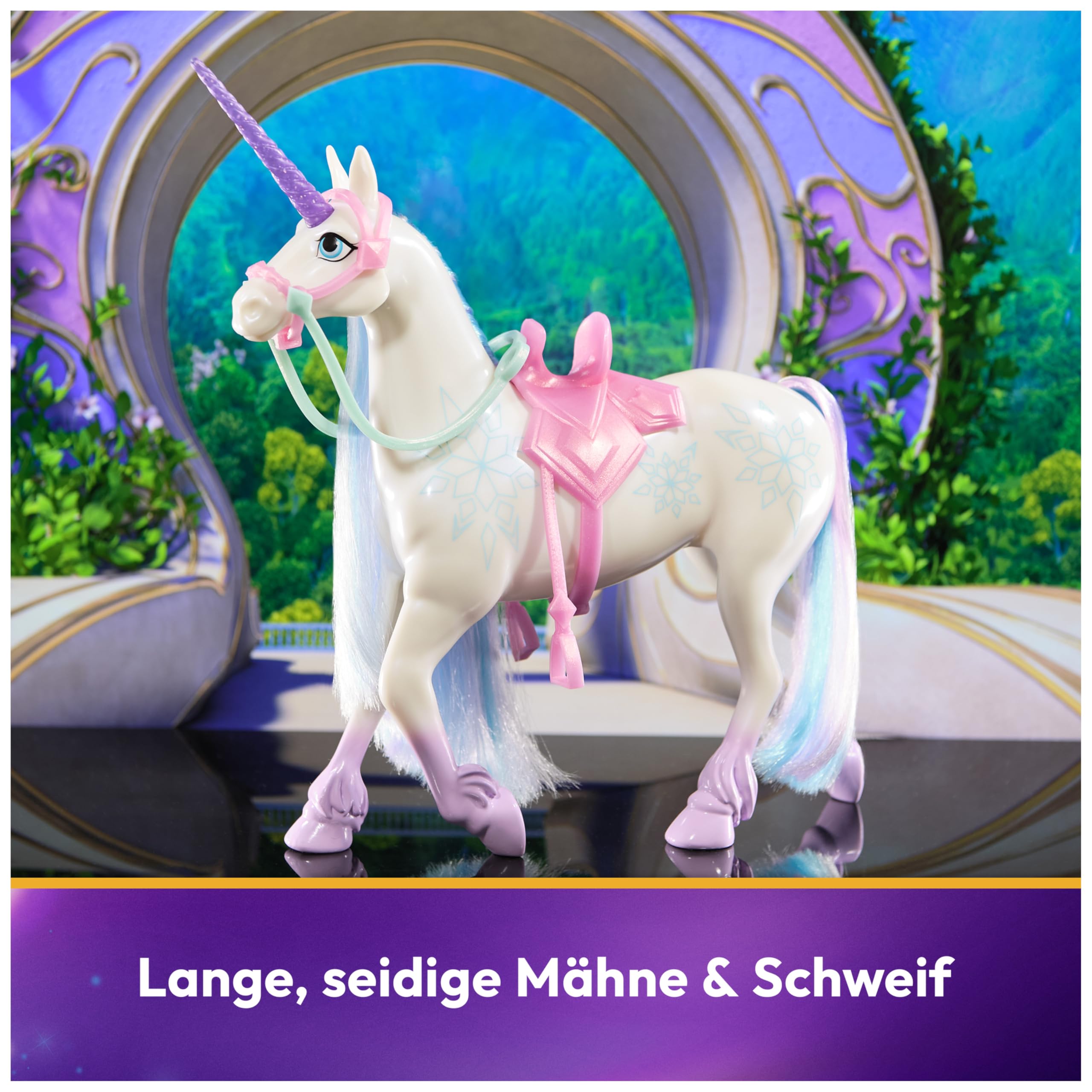 Unicorn Academy Glacier Einhorn 28 cm mit Sattel