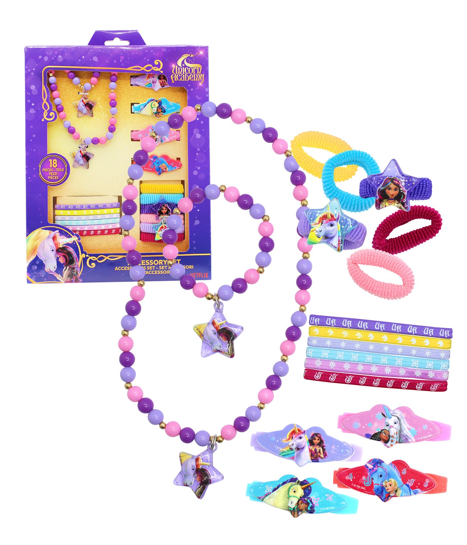 Unicorn Academy Accessoireset 18tlg Schmuck Haarschmuck Kinder