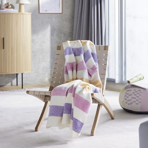IBENA Kuscheldecke 150x200 cm bunt gestreift Baumwollmix