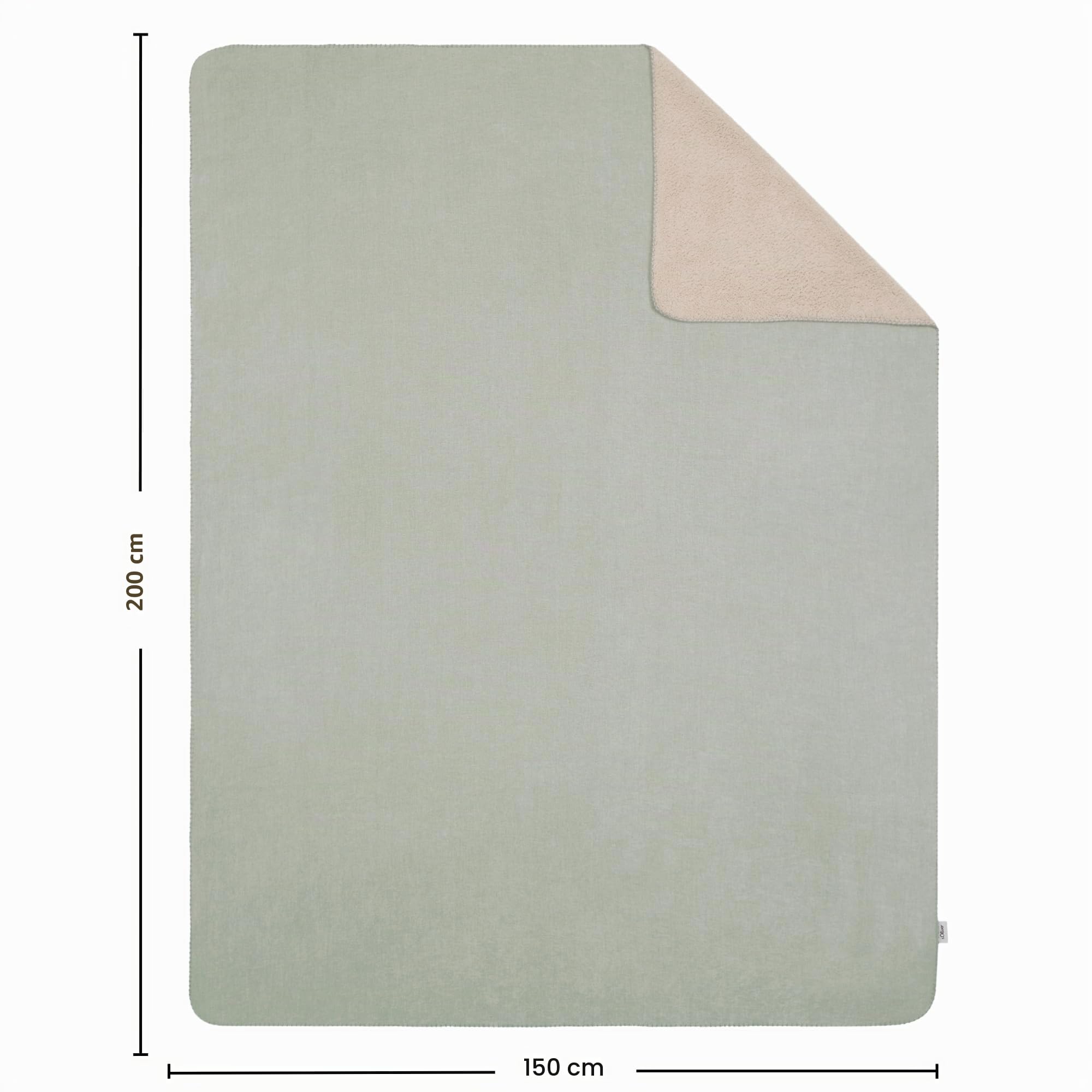 s.Oliver Lounge Kuscheldecke 150x200 grün flauschig