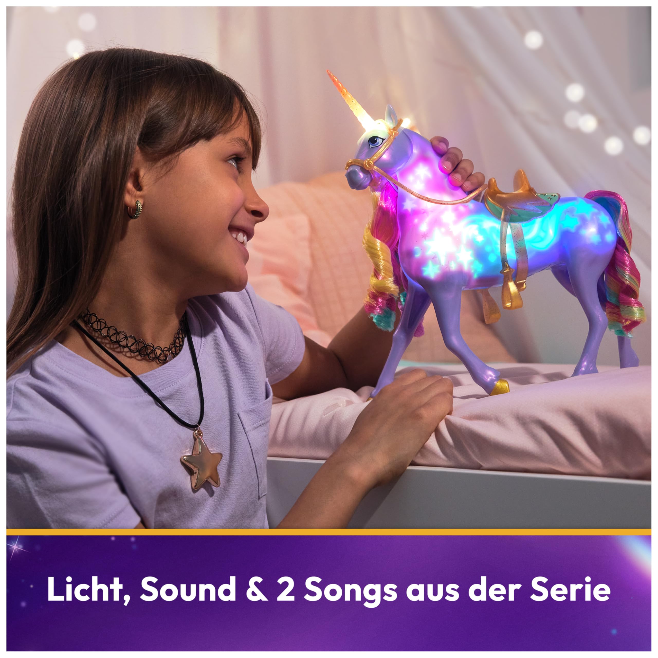 Unicorn Academy Wildstar Einhorn 28 cm interaktiv mit Licht