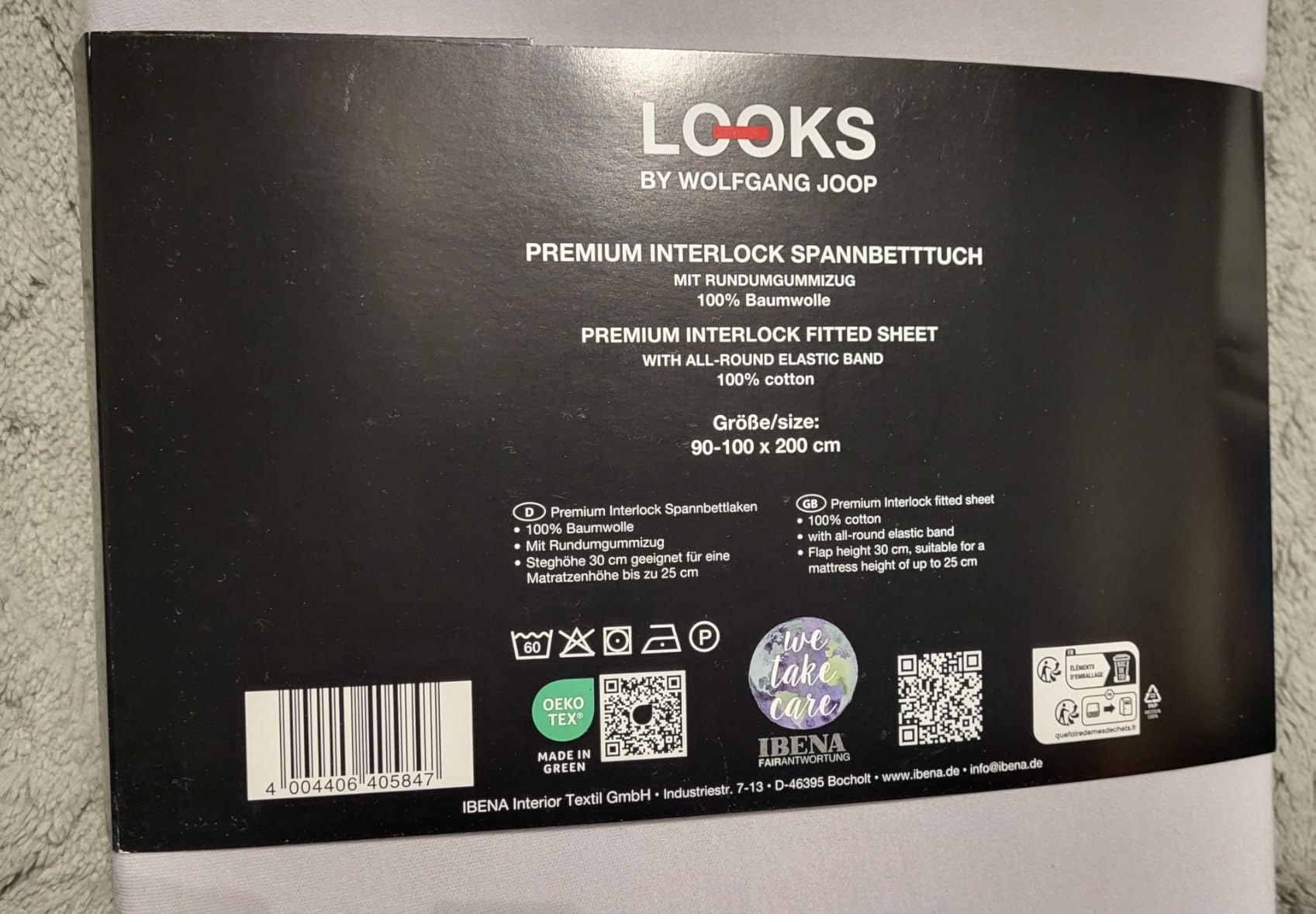 LOOKS by Wolfgang Joop Spannbettlaken Weiß 140x200-160x200