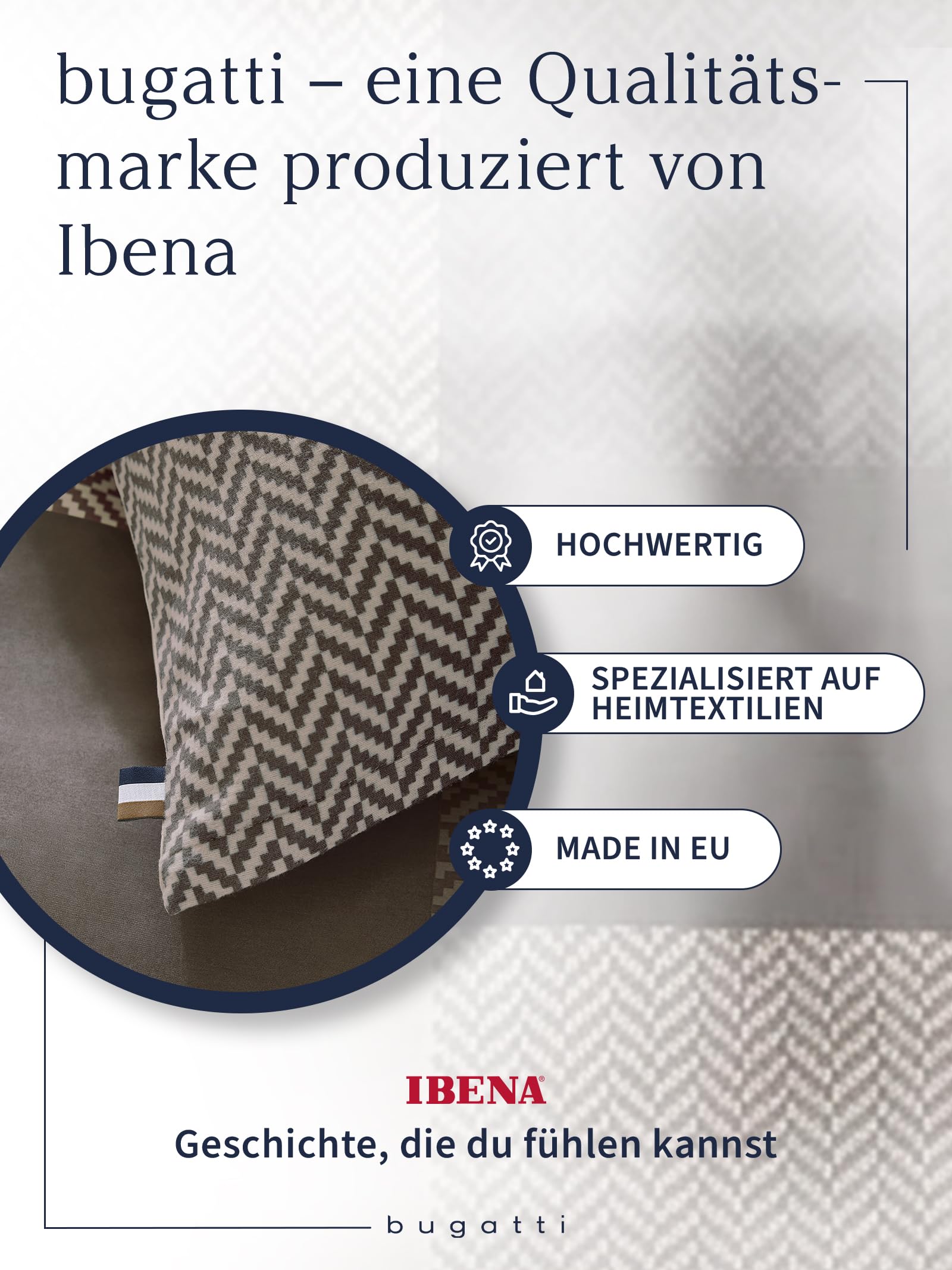 bugatti Bettwäsche 135x200 braun Karo Wende Baumwolle