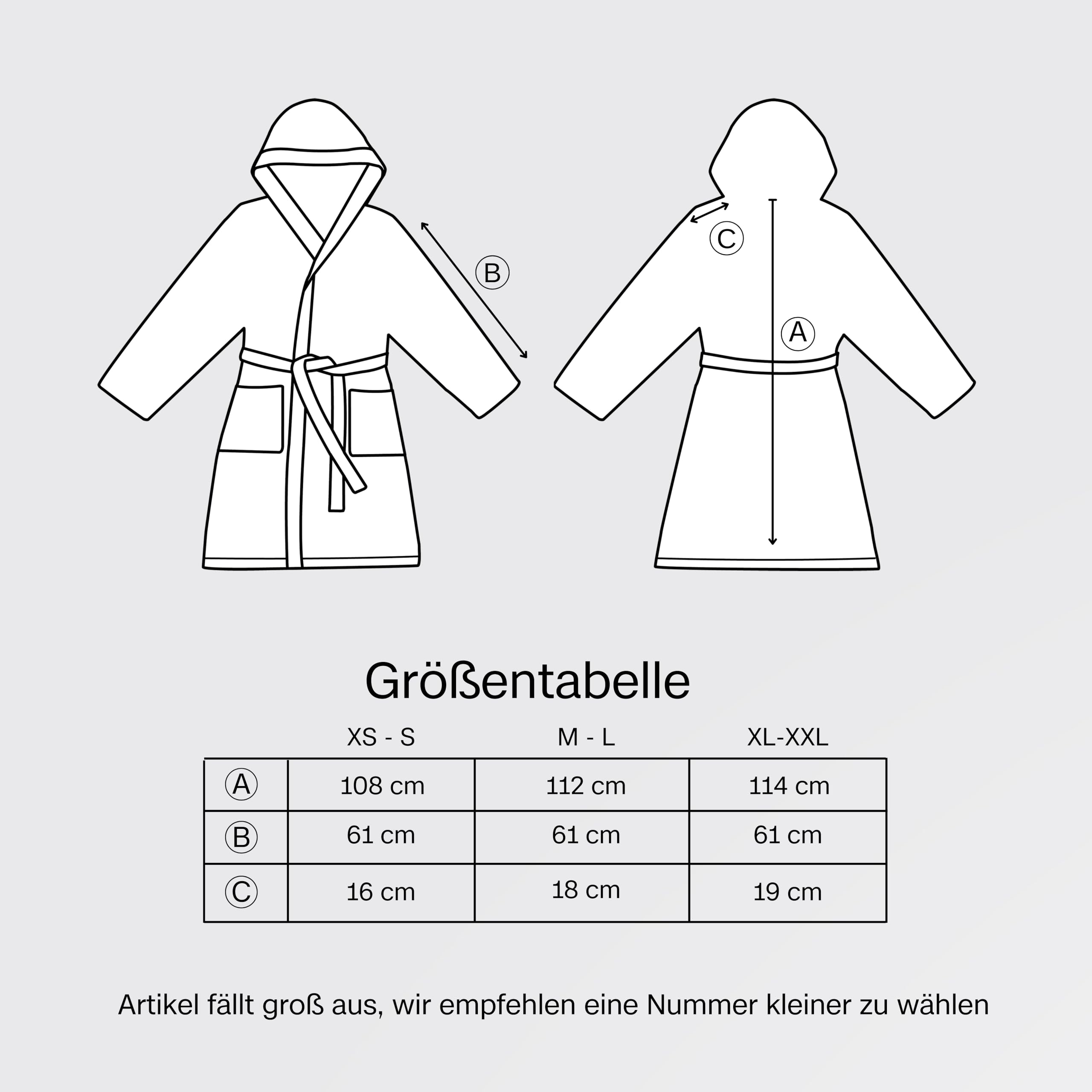 s.Oliver Bademantel M-L Baumwolle Beige mit Kapuze Unisex