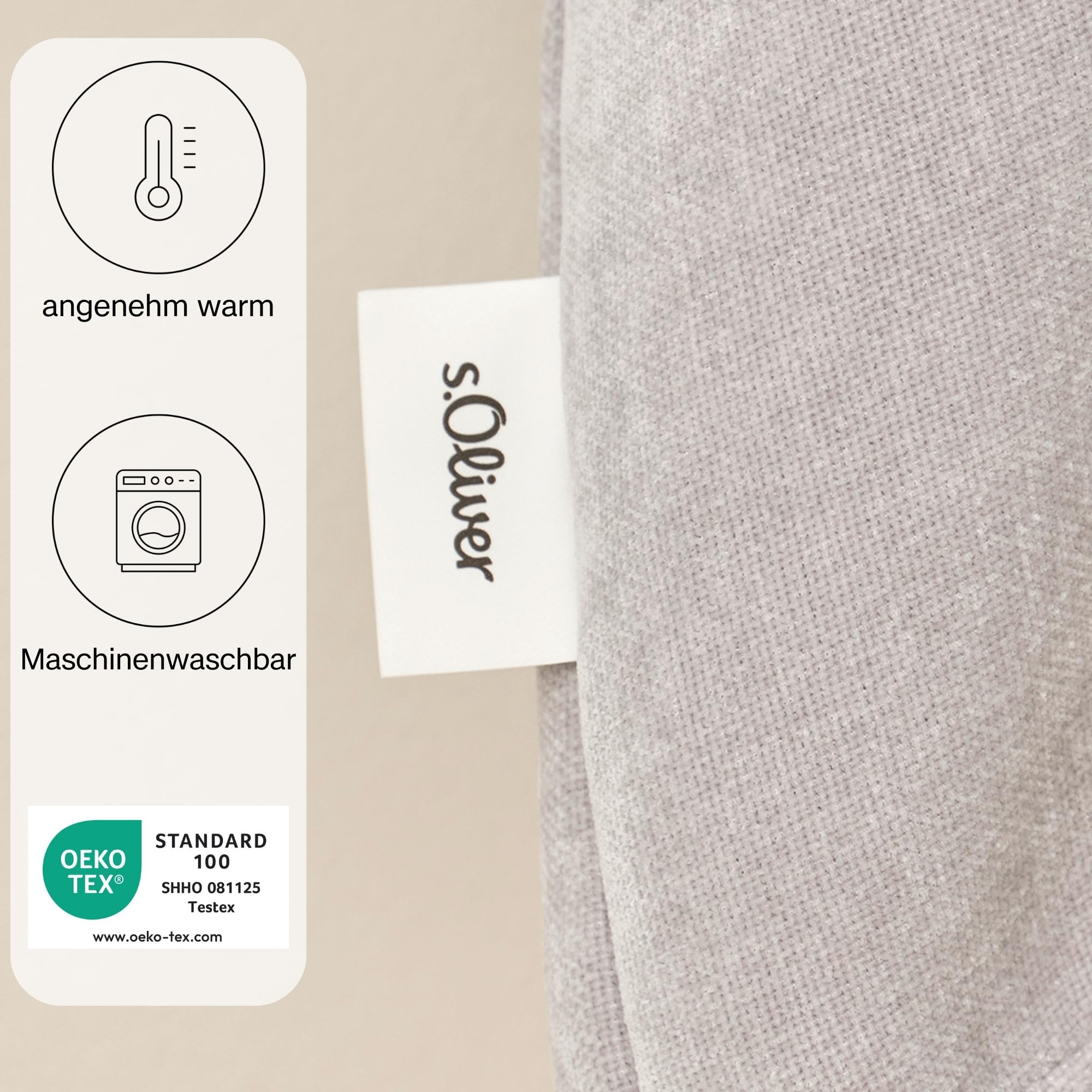 s.Oliver Lounge Hoodie Grau Einheitsgröße Polyesterflausch