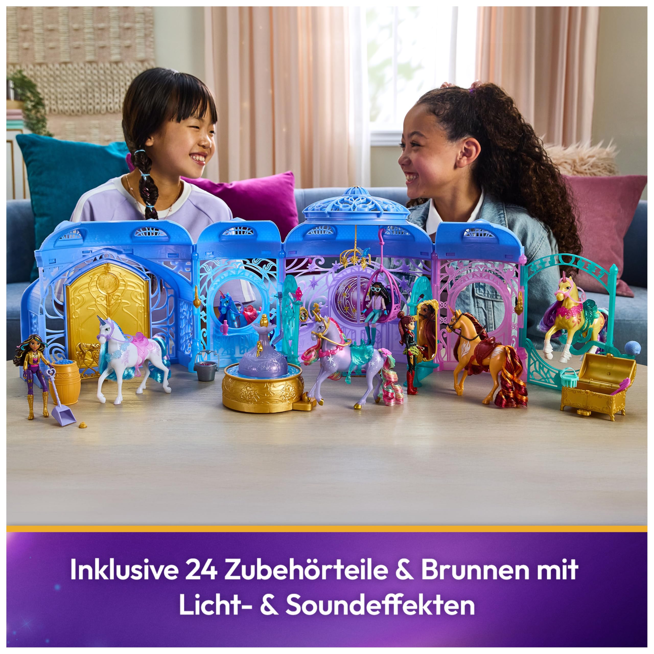 Unicorn Academy Stall Spielset 90 cm mit Wildstar