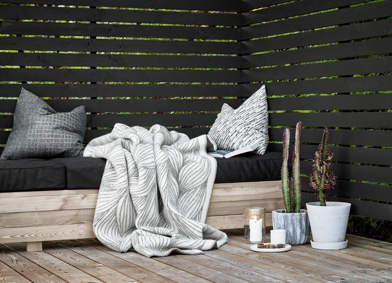 Røros Tweed Naturpledd Flette Wolldecke 135x200 Lammwolle