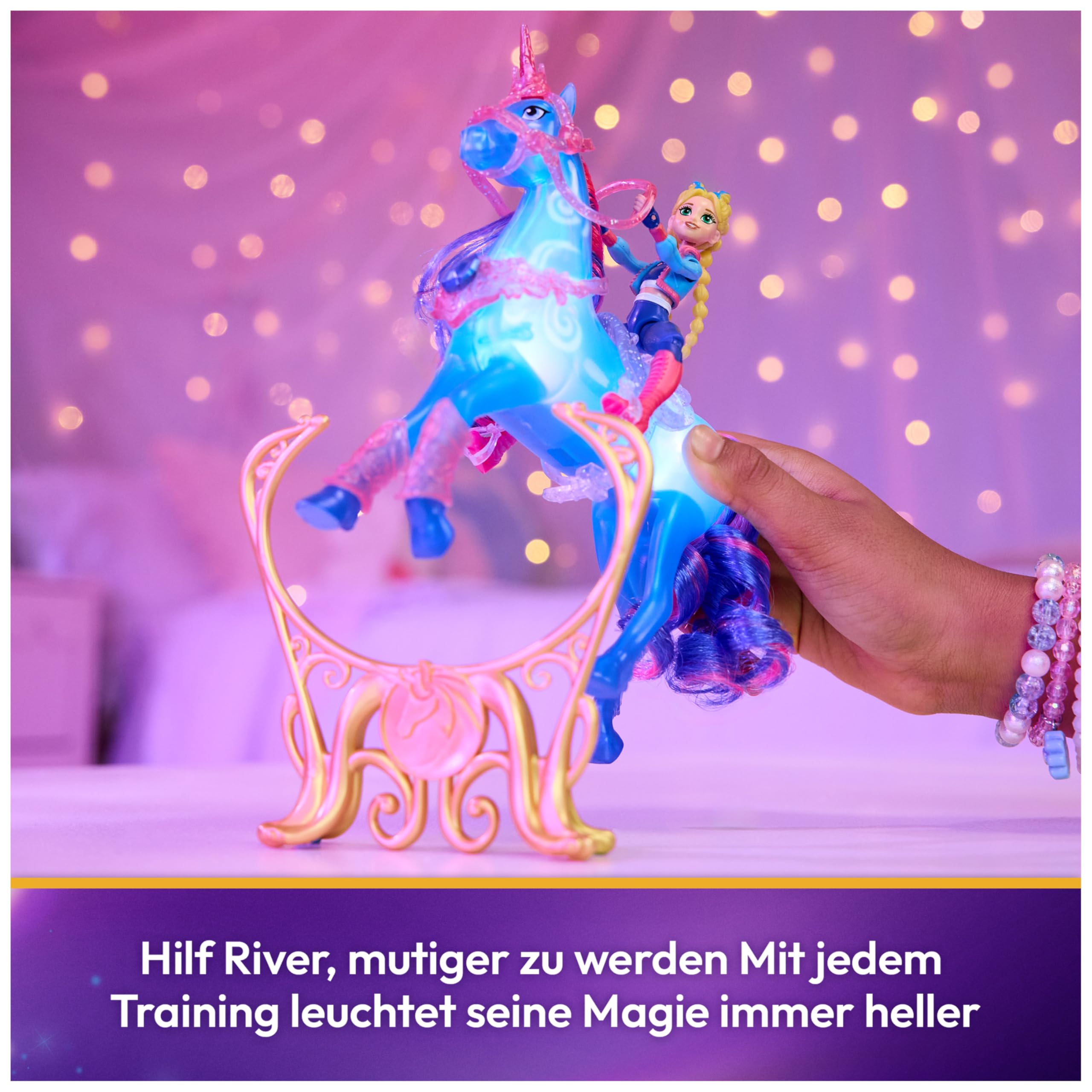 Unicorn Academy Isabel & River Licht-Magie-Set Puppe Einhorn